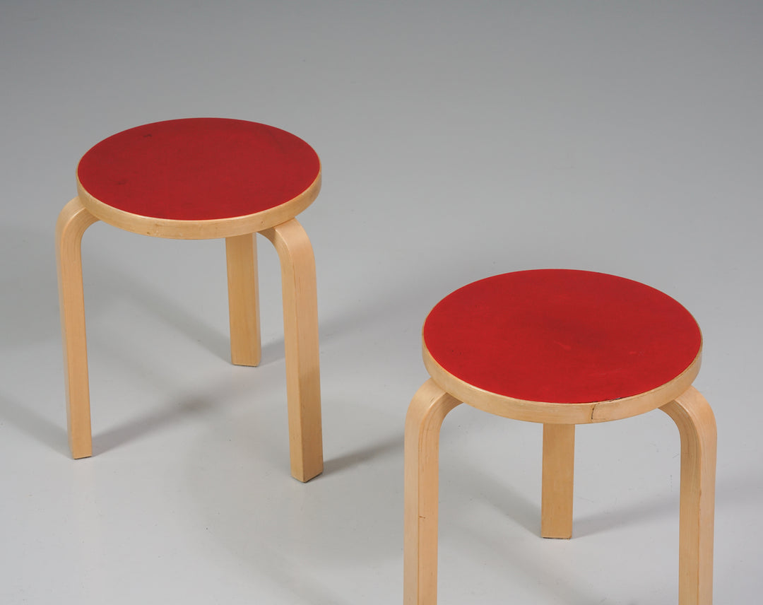 Model 60 stool (2 pieces), Alvar Aalto, Artek, 1960s
