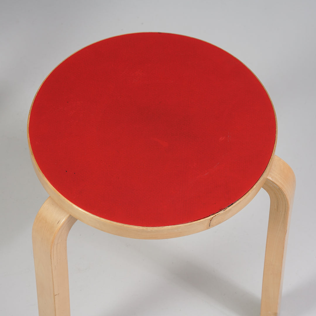 Model 60 stool (2 pieces), Alvar Aalto, Artek, 1960s