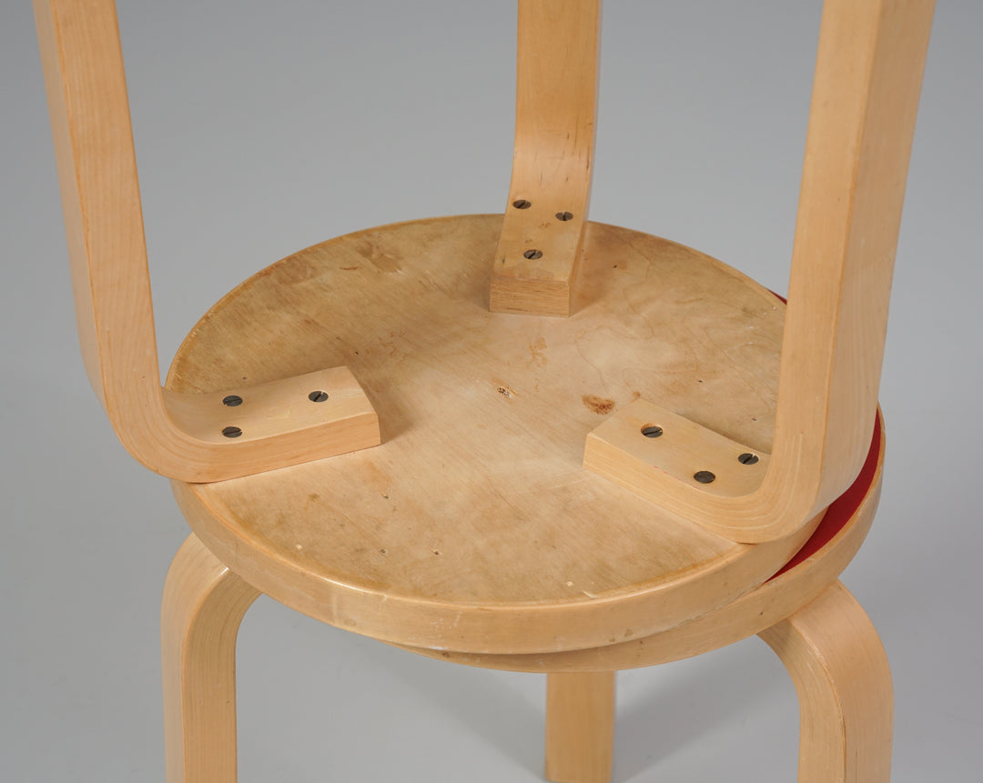 Model 60 stool (2 pieces), Alvar Aalto, Artek, 1960s