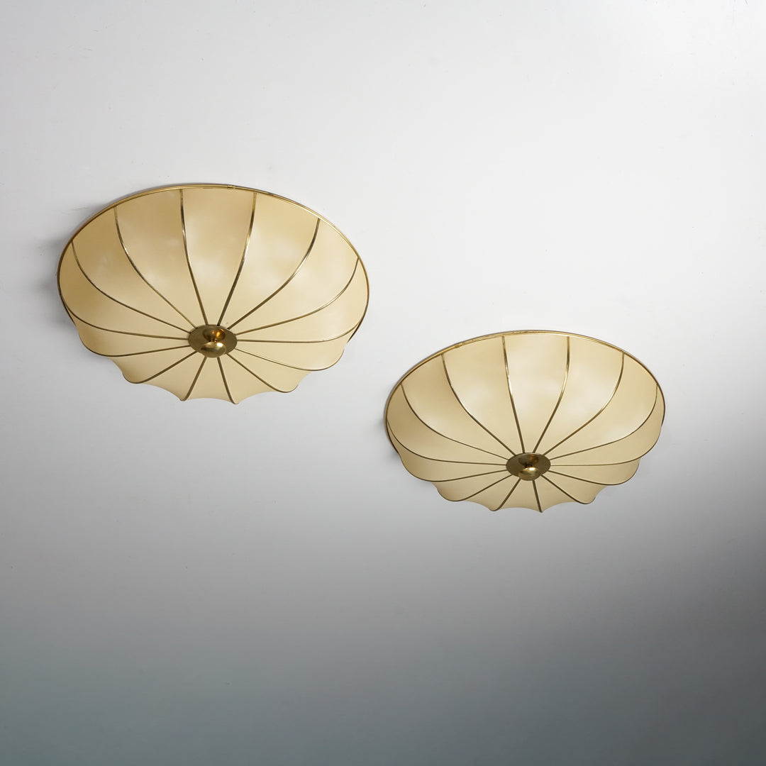 Pair of flush mounts, Sweden, 1950/1960s