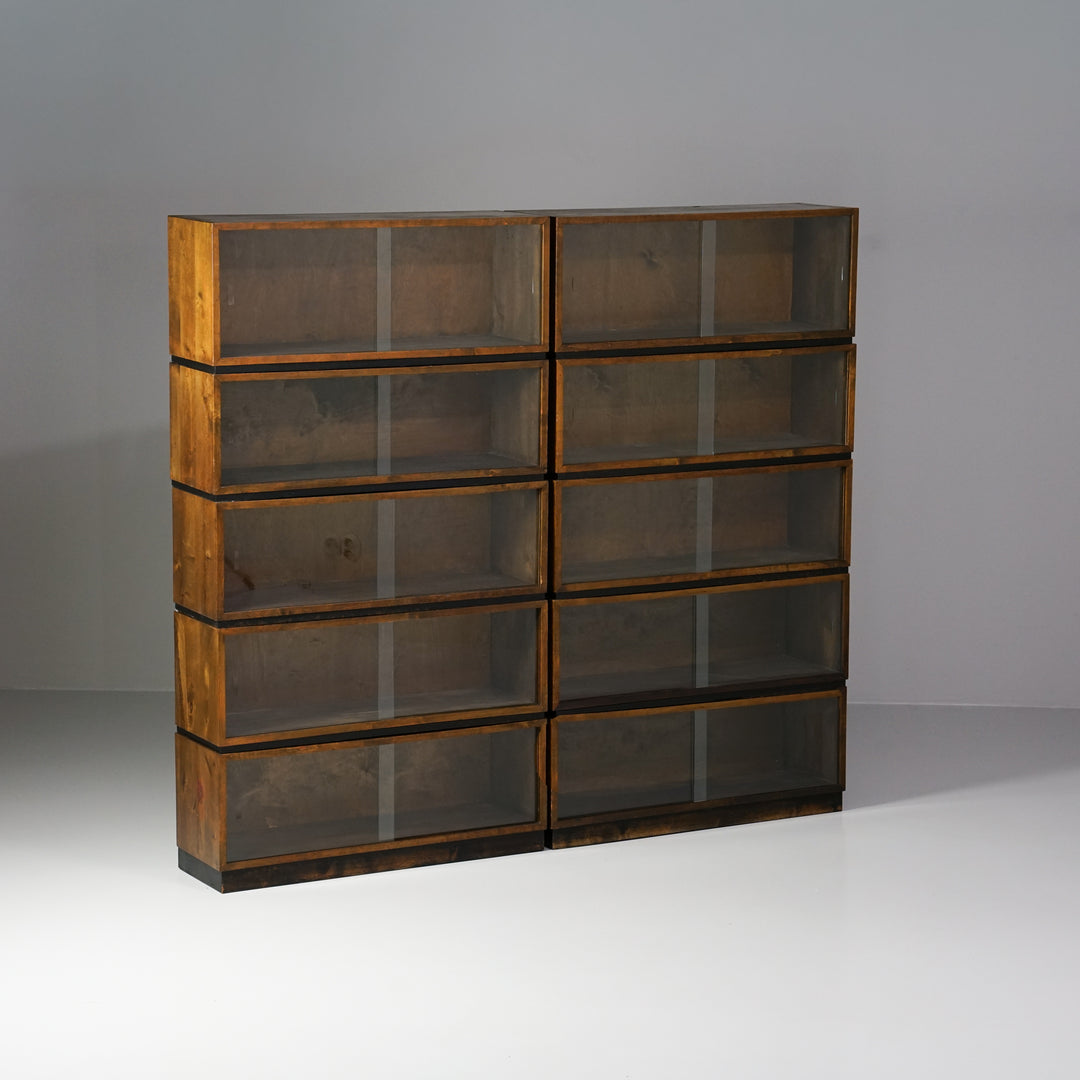10-osainen pinottava hyllykokonaisuus, Aino Aalto, Oy Huonekalu- ja Rakennustyötehdas Ab, 30/40-luku