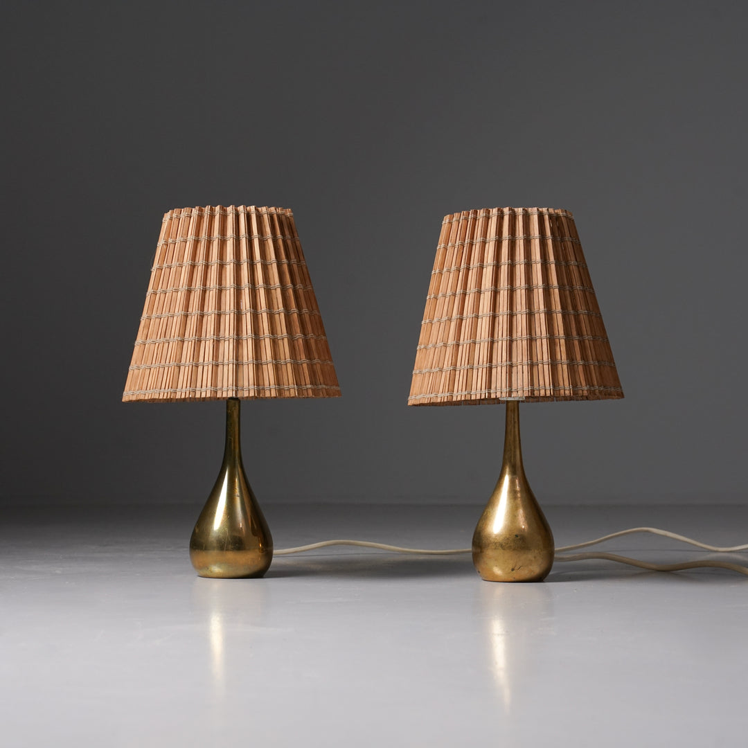 Pair of model 61046 Drop table lamps, Mauri Almari, Idman, 1950s