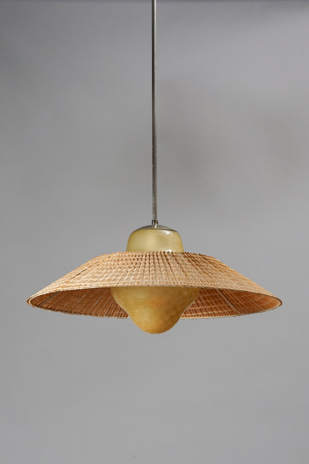 Hand-painted ceiling lamp model 1032, Gunilla Jung, Orno, 1940s