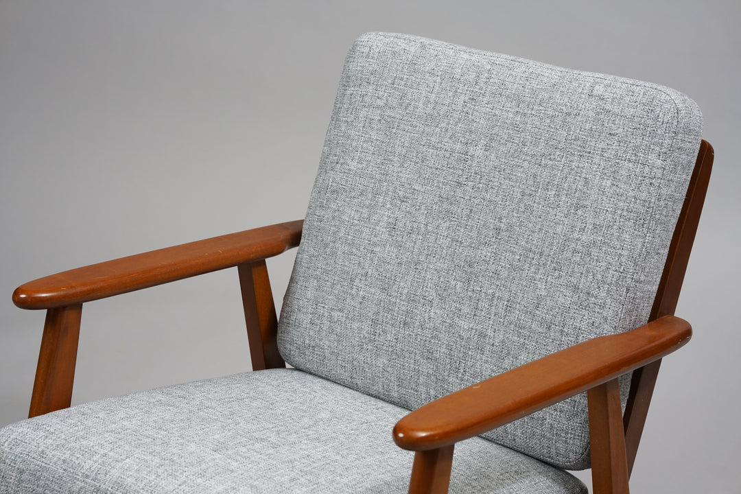 Newly upholstered armchair, Denmark, 1950/1960s